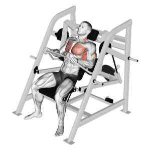 pullover machine for back training, contracted