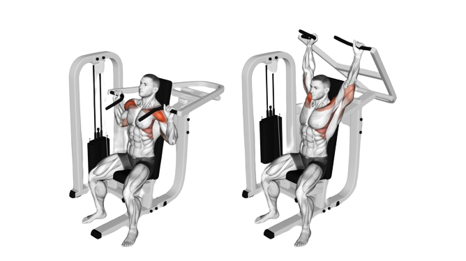 shoulder press machine with weight stack, front deltoid builder